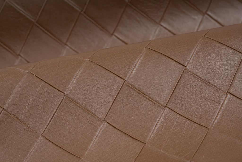 Upscale Vagabond 2 Faux Leather  Chestnut Wallpaper | Koroseal