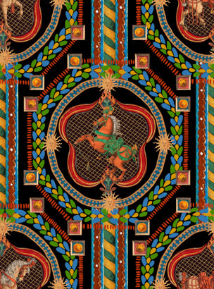 Venetian Ornament - Anthracite Wallcovering | Mind the Gap