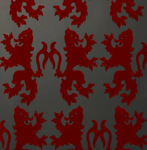 Neko's Griffons Flocked Velvet Memo Sample | Phillipe Romano