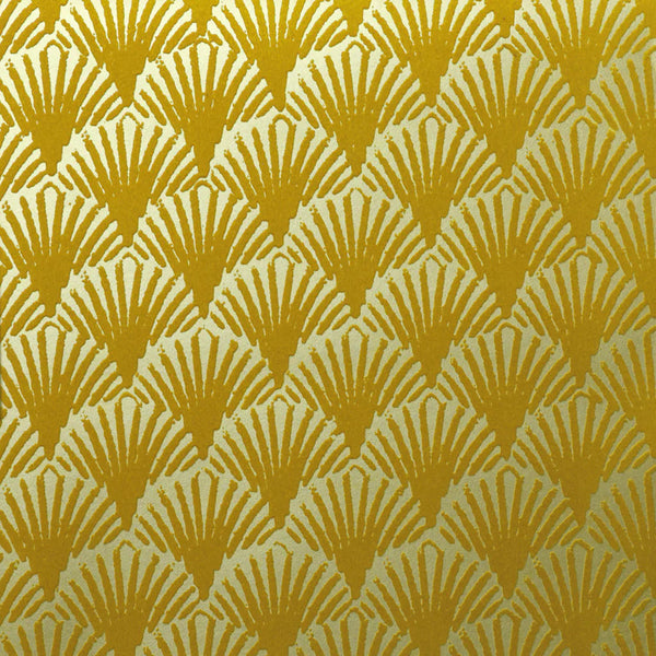 Alexia's Art Deco Fans Flocked Velvet Memo Sample | Phillipe Romano