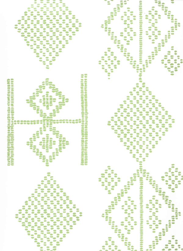 Vacances Jungle Green On Almost White Paper Screen Printed | China Seas