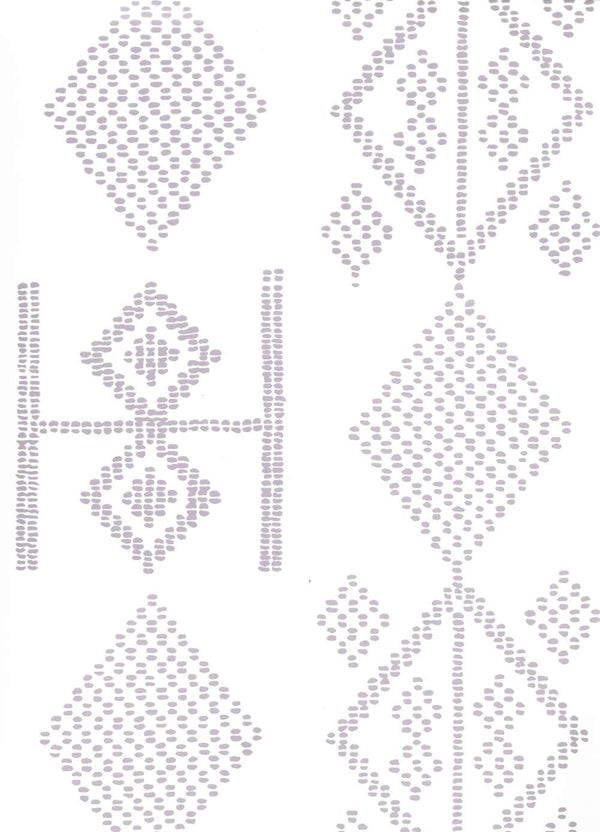 Vacances Lilac On Almost White Paper Screen Printed | China Seas