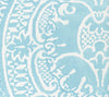 Veneto, Pale Aqua on White Cotton Sateen