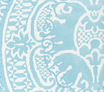 Veneto, Pale Aqua on White Cotton Sateen