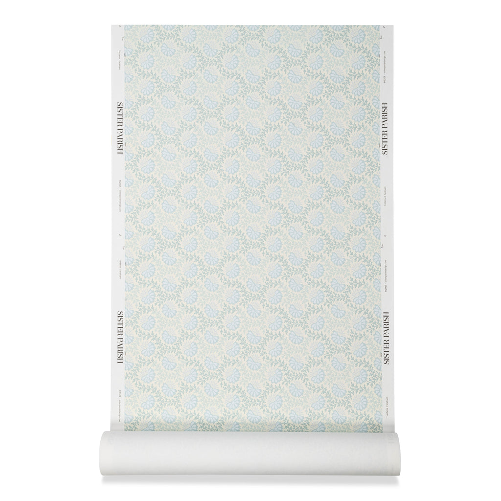 Verbena Wallpaper Seafoam Multi