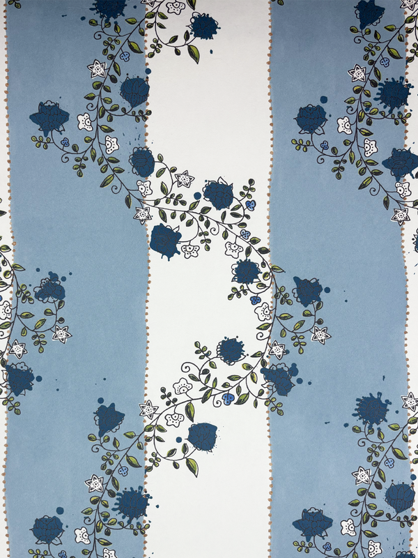 Vine Blots Dusty Blue | Franquemont London