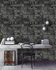 Vintage Signs Anthracite Wallpaper | Mind The Gap