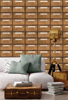 Vintage Pharmacy - White, Brown Wallcovering | Mind the Gap