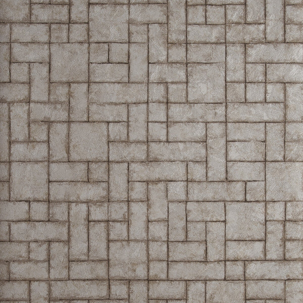 Sandstone - Bronze  By Clarke And Clarke | Clarke & Clarke Reflections |Geometric Texture Wallcovering Print