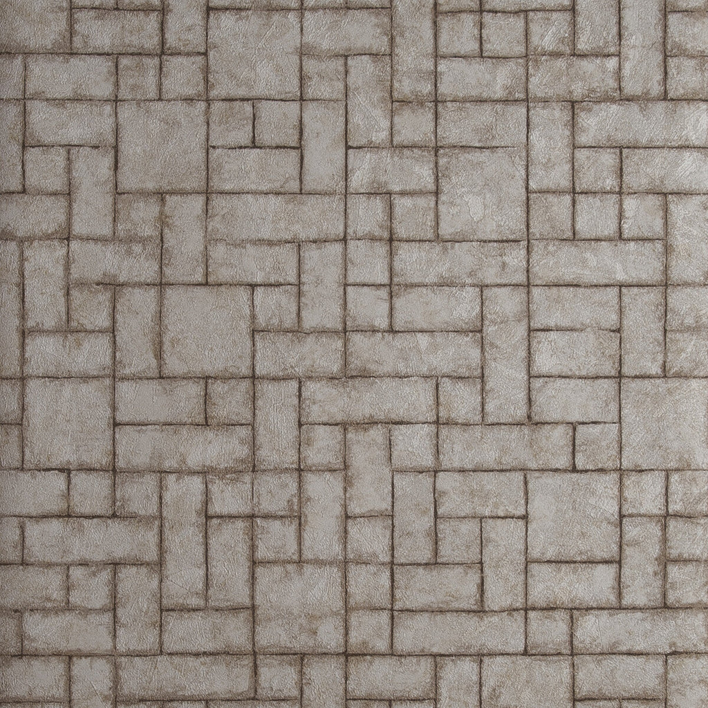Samples and Purchasing available for Sandstone - Bronze  By Clarke And Clarke | Clarke & Clarke Reflections |Geometric Texture Wallcovering Print at Designer Wallcoverings and Fabrics