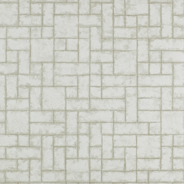 Sandstone - Pearl  By Clarke And Clarke | Clarke & Clarke Reflections |Geometric Texture Wallcovering Print