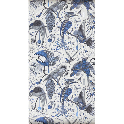 Audubon - Blue  By Clarke And Clarke | Animalia By Emma J Shipley For C&C | Animal/Insects Wallcovering Print