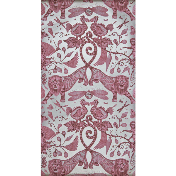 Extinct - Magenta  By Clarke And Clarke | Animalia By Emma J Shipley For C&C | Animal/Insects Wallcovering Print