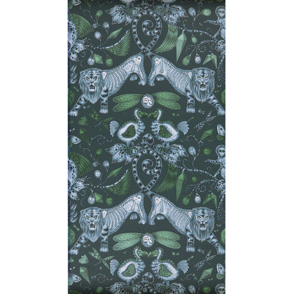 Extinct - Navy  By Clarke And Clarke | Animalia By Emma J Shipley For C&C | Animal/Insects Wallcovering Print