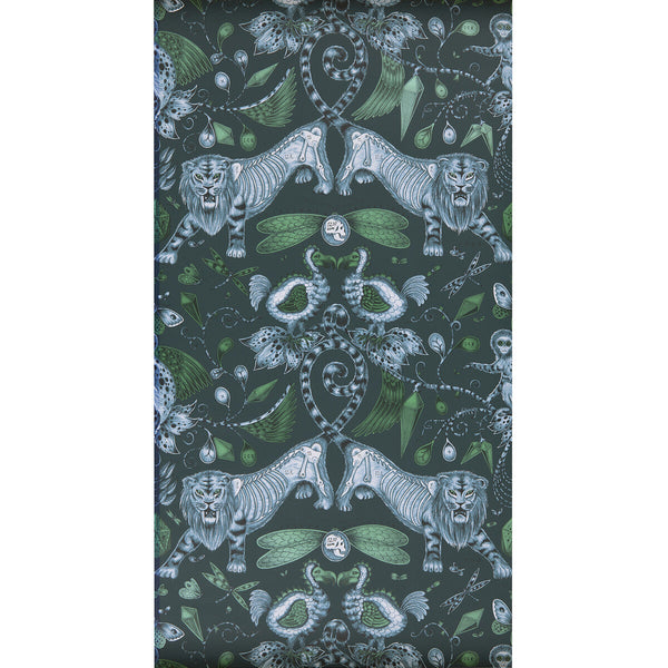 Extinct - Navy  By Clarke And Clarke | Animalia By Emma J Shipley For C&C | Animal/Insects Wallcovering Print