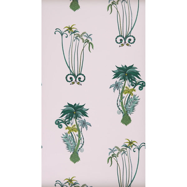 Jungle Palms - Pink  By Clarke And Clarke | Animalia By Emma J Shipley For C&C | Botanical & Floral Wallcovering Print