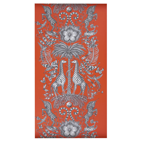 Kruger - Flame  By Clarke And Clarke | Animalia By Emma J Shipley For C&C | Animal/Insects Wallcovering Print