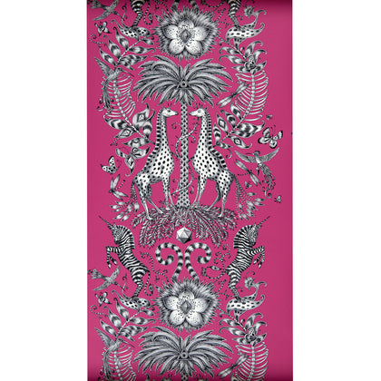 Kruger - Magenta  By Clarke And Clarke | Animalia By Emma J Shipley For C&C | Animal/Insects Wallcovering Print