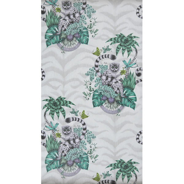 Lemur - Jungle  By Clarke And Clarke | Animalia By Emma J Shipley For C&C | Animal/Insects Wallcovering Print