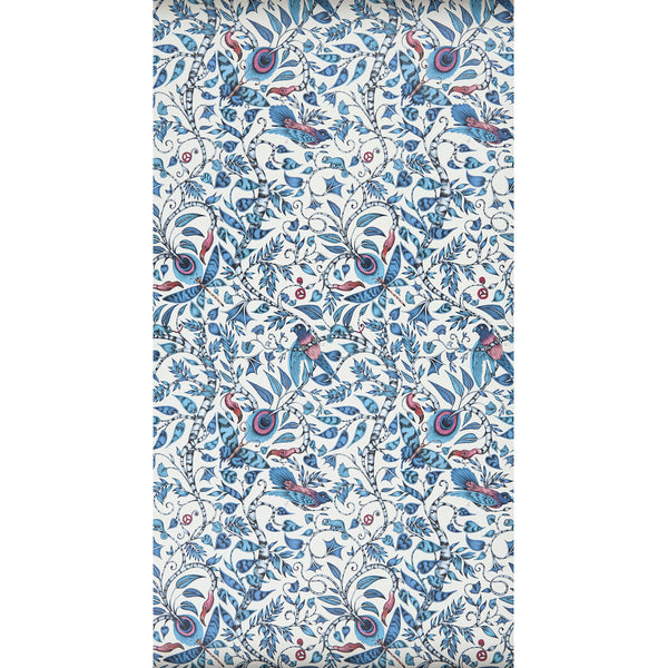 Rousseau - Blue  By Clarke And Clarke | Animalia By Emma J Shipley For C&C | Animal/Insects Wallcovering Print
