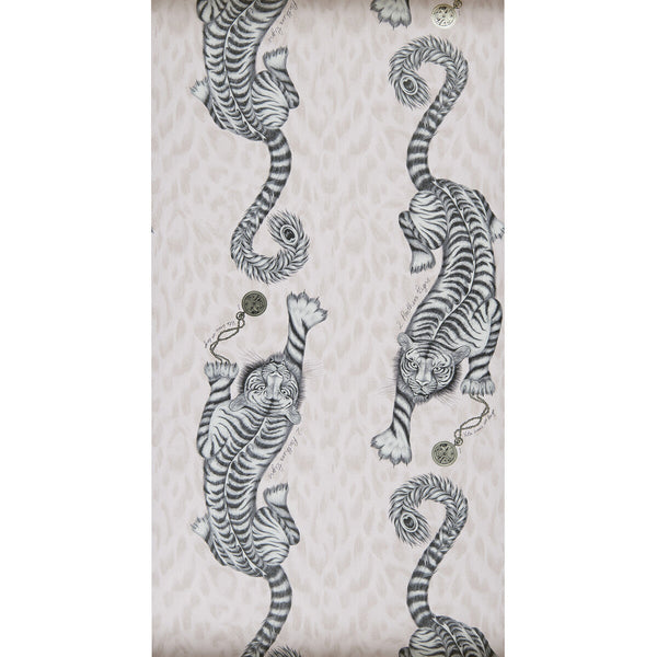 Tigris - Pink  By Clarke And Clarke | Animalia By Emma J Shipley For C&C | Animal/Insects Wallcovering Print