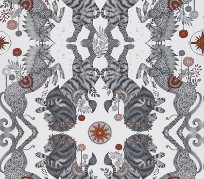 Caspian Wp - Nude  Pink By Clarke And Clarke | Wilderie By Emma J Shipley For C&C |Animal/Insects Novelty Wallcovering Print