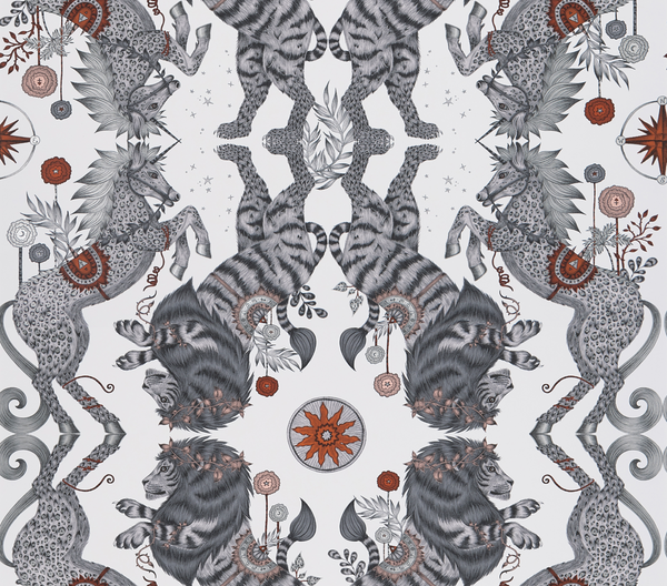 Caspian Wp - Nude  Pink By Clarke And Clarke | Wilderie By Emma J Shipley For C&C |Animal/Insects Novelty Wallcovering Print