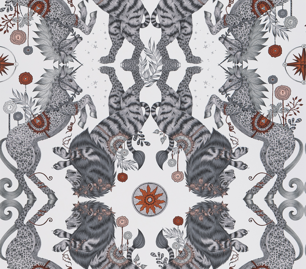 Caspian Wp - Nude  Pink By Clarke And Clarke | Wilderie By Emma J Shipley For C&C |Animal/Insects Novelty Wallcovering Print