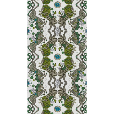 Caspian Wp - Lime  Green By Clarke And Clarke | Wilderie By Emma J Shipley For C&C |Animal/Insects Novelty Wallcovering Print