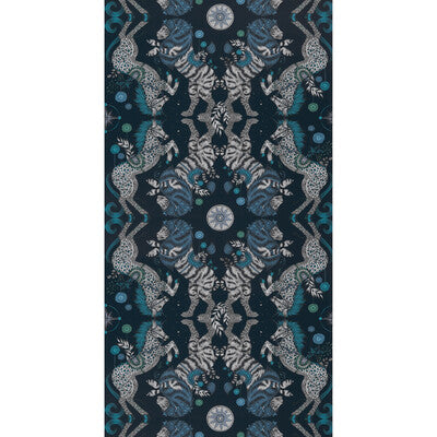 Caspian Wp - Navy  Blue By Clarke And Clarke | Wilderie By Emma J Shipley For C&C |Animal/Insects Novelty Wallcovering Print