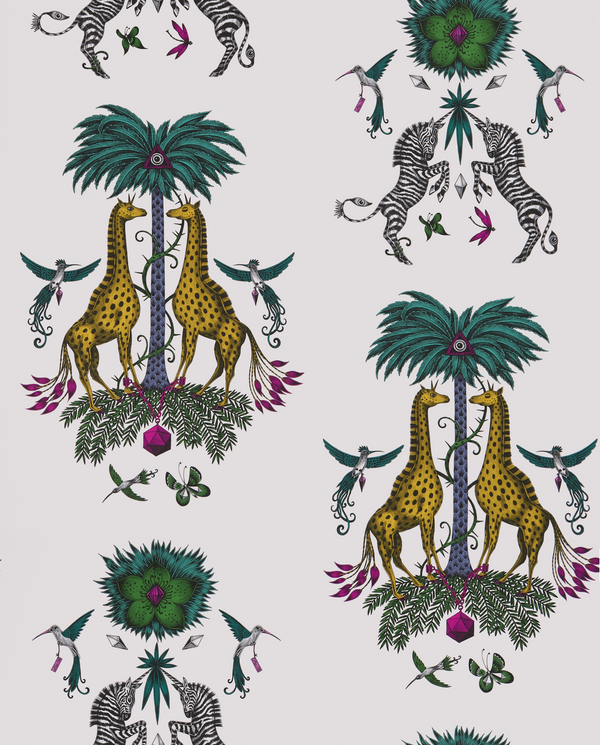 Creatura - Yellow By Clarke And Clarke | Wilderie By Emma J Shipley For C&C |Animal/Insects Novelty Wallcovering Print