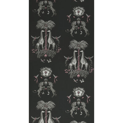Creatura - Charcoal  Grey By Clarke And Clarke | Wilderie By Emma J Shipley For C&C |Animal/Insects Novelty Wallcovering Print