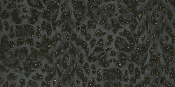 Felis - Charcoal/Rose Gold  Multi By Clarke And Clarke | Wilderie By Emma J Shipley For C&C | Animal Skins Wallcovering Print