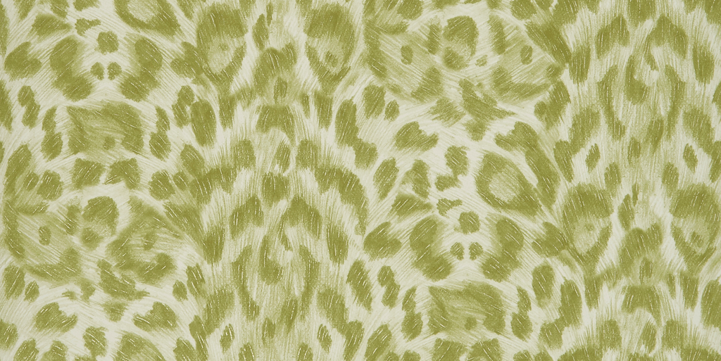 Felis - Green By Clarke And Clarke | Wilderie By Emma J Shipley For C&C | Animal Skins Wallcovering Print