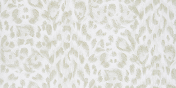 Felis - Ivory  White By Clarke And Clarke | Wilderie By Emma J Shipley For C&C | Animal Skins Wallcovering Print
