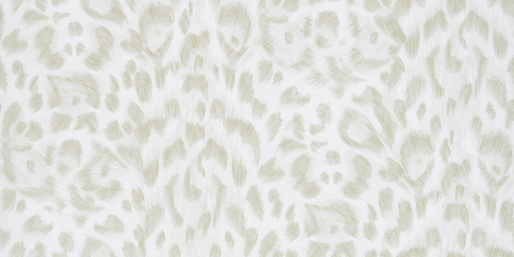 Felis - Ivory  White By Clarke And Clarke | Wilderie By Emma J Shipley For C&C | Animal Skins Wallcovering Print