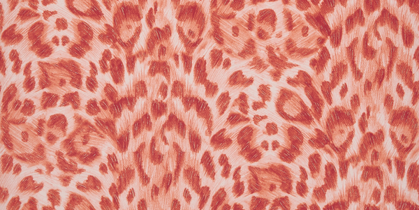 Felis - Red/Rose Gold  Red By Clarke And Clarke | Wilderie By Emma J Shipley For C&C | Animal Skins Wallcovering Print