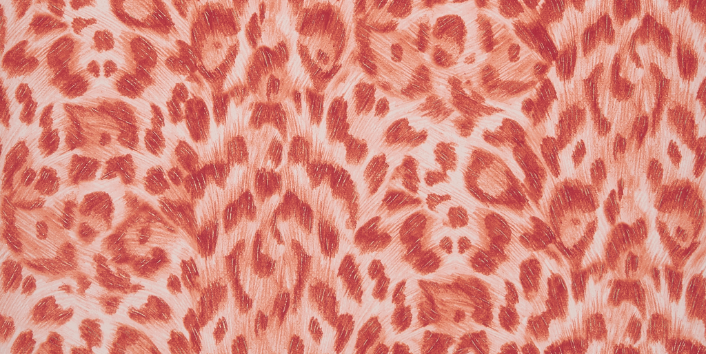 Felis - Red/Rose Gold  Red By Clarke And Clarke | Wilderie By Emma J Shipley For C&C | Animal Skins Wallcovering Print