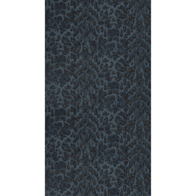 Felis - Navy  Blue By Clarke And Clarke | Wilderie By Emma J Shipley For C&C | Animal Skins Wallcovering Print