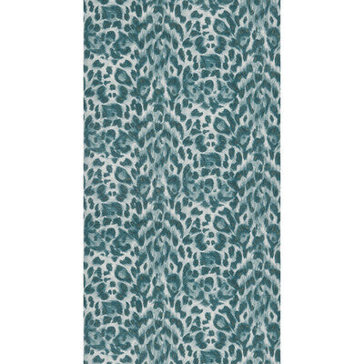 Felis - Teal/Lime  Green By Clarke And Clarke | Wilderie By Emma J Shipley For C&C | Animal Skins Wallcovering Print