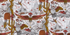 Frontier - Gold  Yellow By Clarke And Clarke | Wilderie By Emma J Shipley For C&C |Animal/Insects Novelty Wallcovering Print