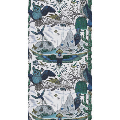 Frontier - Blue By Clarke And Clarke | Wilderie By Emma J Shipley For C&C |Animal/Insects Novelty Wallcovering Print