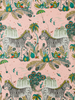 Lost World - Pink By Clarke And Clarke | Wilderie By Emma J Shipley For C&C |Animal/Insects Novelty Wallcovering Print