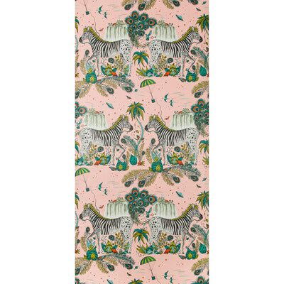 Lost World - Pink By Clarke And Clarke | Wilderie By Emma J Shipley For C&C |Animal/Insects Novelty Wallcovering Print