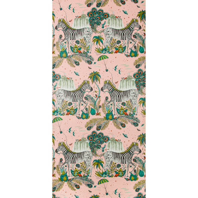 Lost World - Pink By Clarke And Clarke | Wilderie By Emma J Shipley For C&C |Animal/Insects Novelty Wallcovering Print