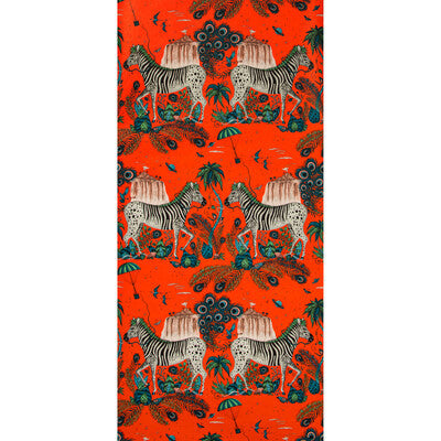 Samples and Purchasing available for Lost World - Red  Red By Clarke And Clarke | Wilderie By Emma J Shipley For C&C |Animal/Insects Novelty Wallcovering Print at Designer Wallcoverings and Fabrics