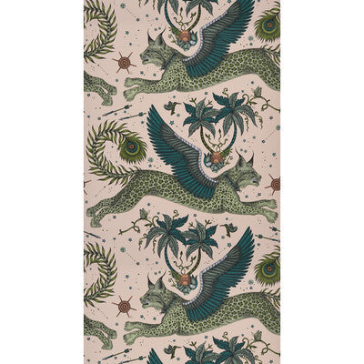 Lynx - Pink By Clarke And Clarke | Wilderie By Emma J Shipley For C&C |Animal/Insects Novelty Wallcovering Print