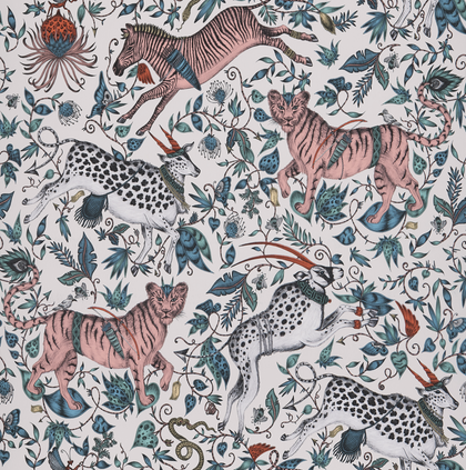 Protea - Pink By Clarke And Clarke | Wilderie By Emma J Shipley For C&C |Animal/Insects Novelty Wallcovering Print