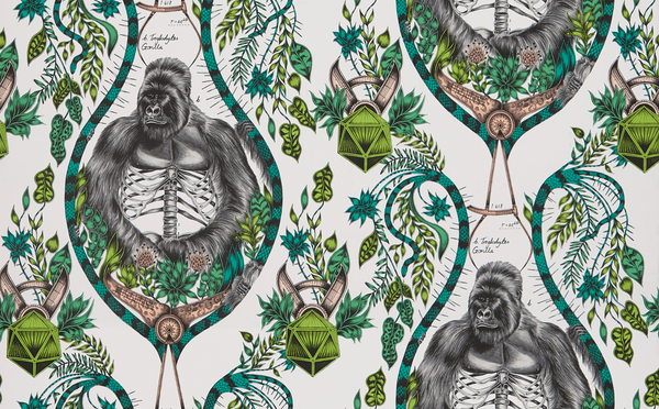 Silverback - Nude  Pink By Clarke And Clarke | Wilderie By Emma J Shipley For C&C |Animal/Insects Novelty Wallcovering Print