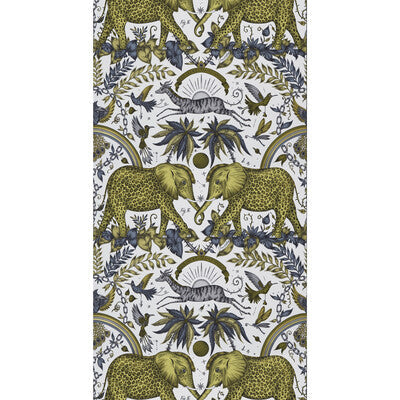 Zambezi - Gold  Yellow By Clarke And Clarke | Wilderie By Emma J Shipley For C&C |Animal/Insects Novelty Wallcovering Print